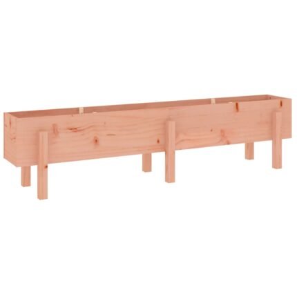 Jardinière bac lit surélevé plantes fleurs terrasse jardin de jardin 160 x 30 x 38 cm bois douglas massif marron 02_0039370