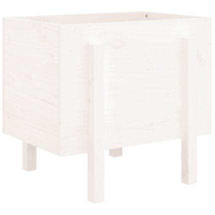 Jardinière bac lit surélevé plantes fleurs terrasse jardin 62 x 50 x 57 cm bois massif de pin blanc 02_0037761