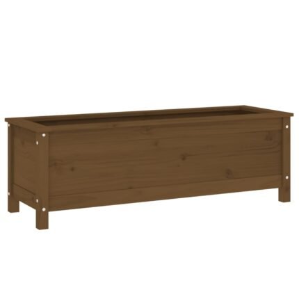 Jardinière bac lit surélevé plantes fleurs terrasse jardin de jardin brun 119,5 x 40 x 39 cm bois pin massif marron 02_0039778