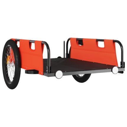 Remorque chariot transport de vélo tissu oxford fer Orange 02_0044198