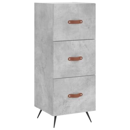 Buffet bahut commode armoire meuble de rangement organisateur cuisine salle de séjour salon 34,5 x 34 x 90 cm bois d'ingénierie gris 02_0031875