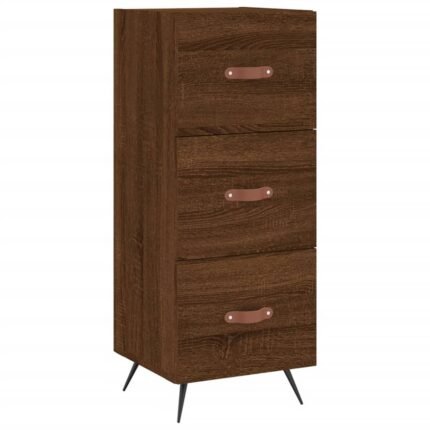 Buffet bahut commode armoire meuble de rangement organisateur cuisine salle de séjour salon 34,5 x 34 x 90 cm bois d'ingénierie marron 02_0031222
