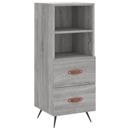 Buffet bahut commode armoire meuble de rangement organisateur cuisine salle de séjour salon sonoma 34,5 x 34 x 90 cm bois d'ingénierie gris 02_0036343