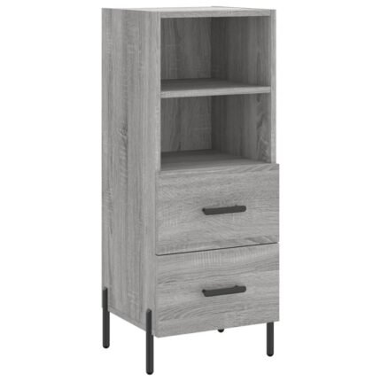 Buffet bahut commode armoire meuble de rangement organisateur cuisine salle de séjour salon sonoma 34,5 x 34 x 90 cm bois d'ingénierie gris 02_0036346