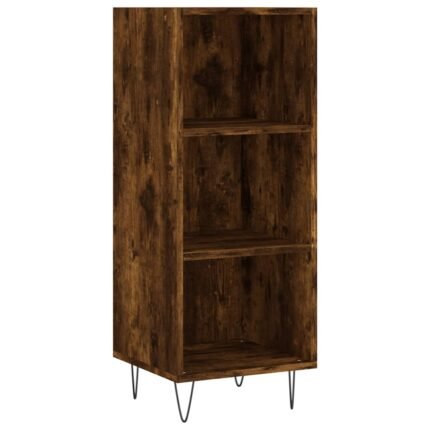 Buffet bahut commode armoire meuble de rangement organisateur cuisine salle de séjour salon 34,5 x 32,5 x 90 cm bois d'ingénierie marron 02_0030877