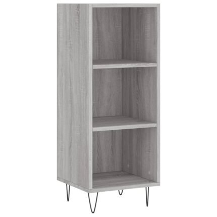Buffet bahut commode armoire meuble de rangement organisateur cuisine salle de séjour salon sonoma 34,5 x 32,5 x 90 cm bois d'ingénierie gris 02_0036301