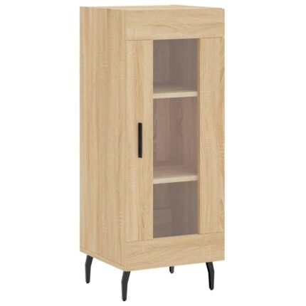 Buffet bahut commode armoire meuble de rangement organisateur cuisine salle de séjour salon sonoma 34,5 x 34 x 90 cm bois d'ingénierie marron 02_0031552