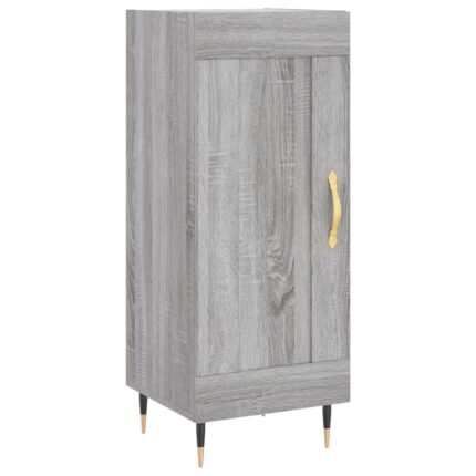 Buffet bahut commode armoire meuble de rangement organisateur cuisine salle de séjour salon sonoma 34,5 x 34 x 90 cm bois d'ingénierie gris 02_0036335