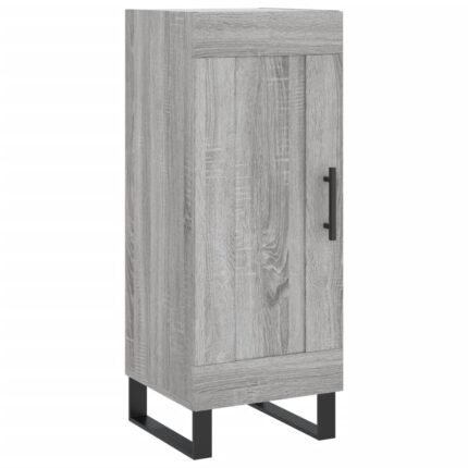 Buffet bahut commode armoire meuble de rangement organisateur cuisine salle de séjour salon sonoma 34,5 x 34 x 90 cm bois d'ingénierie gris 02_0036305