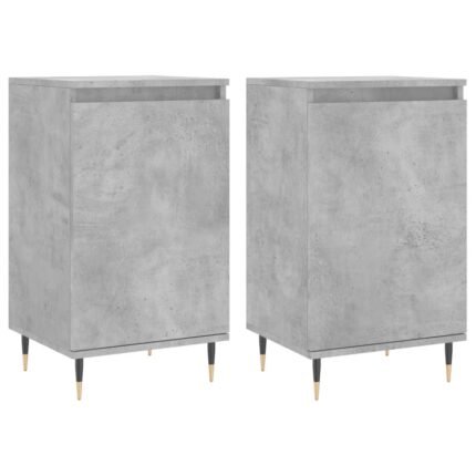 Buffet bahut commode armoire meuble de rangement organisateur cuisine salle de séjour salons lot de 2 40 x 35 x 70 cm bois d'ingénierie noir 02_0036845