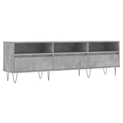 Meuble TV multimédia étagère télévision buffet téléviseur salle à manger salon chambre 150 x 30 x 44,5 cm bois d'ingénierie gris 02_0025975