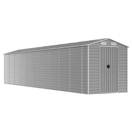 Abri de jardin cabane cabanon maison de stockage remise extérieur hangar outils robuste clair 191 x 895 x 198 cm acier galvanisé gris 02_0022250