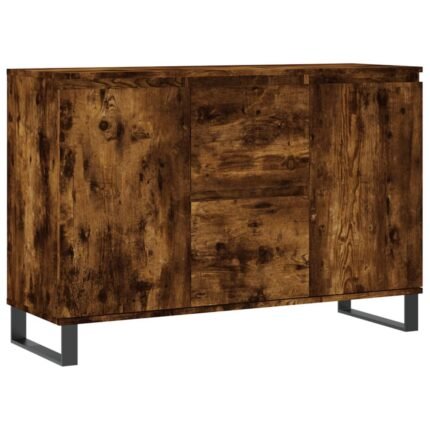 Buffet bahut commode armoire meuble de rangement organisateur cuisine salle de séjour salon 104 x 35 x 70 cm bois d'ingénierie marron 02_0030858