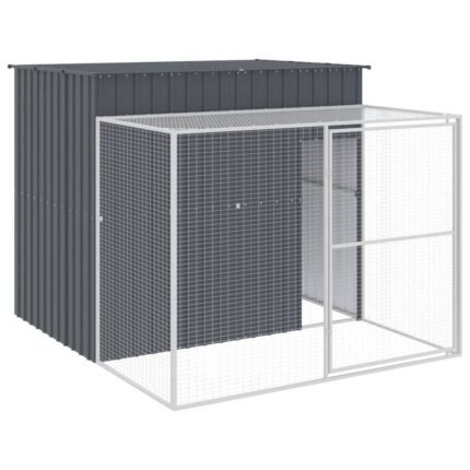 Niche pour chien avec cour 214 x 253 x 181 cm anthracite 02_0043480