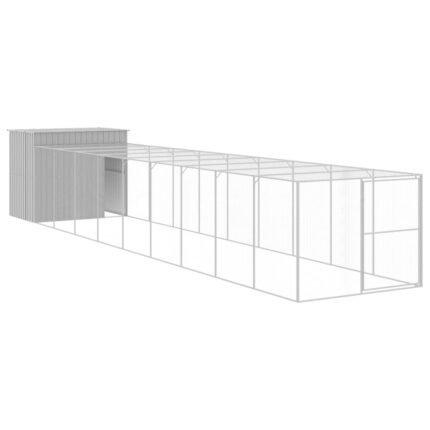 Niche pour chien avec cour clair 214 x 1069 x 181 cm gris 02_0043501