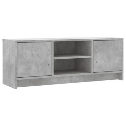 Meuble TV multimédia étagère télévision buffet téléviseur salle à manger salon chambre 102 x 30 x 37,5 cm bois d'ingénierie gris 02_0025556