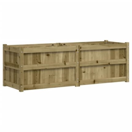 Jardinière bac lit surélevé plantes fleurs terrasse jardin 150 x 50 x 50 cm bois de pin imprégné marron 02_0037442