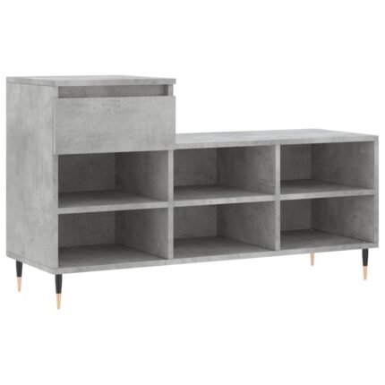 Armoire à chaussures range chaussures rangement meuble entrée couloir salon 102 x 36 x 60 cm bois d'ingénierie gris 02_0021790