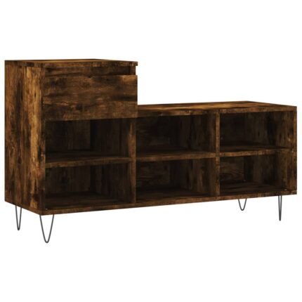 Armoire à chaussures range chaussures rangement meuble entrée couloir salon 102 x 36 x 60 cm bois d'ingénierie brun 02_0021537