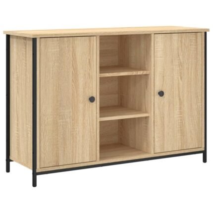 Buffet bahut commode armoire meuble de rangement organisateur cuisine salle de séjour salon sonoma 100 x 35 x 70 cm bois d'ingénierie marron 02_0031458