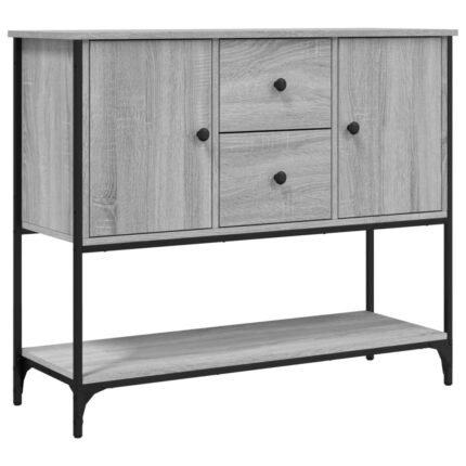 Buffet bahut commode armoire meuble de rangement organisateur cuisine salle de séjour salonsonoma 100 x 36 x 85 cm bois d'ingénierie gris 02_0036262