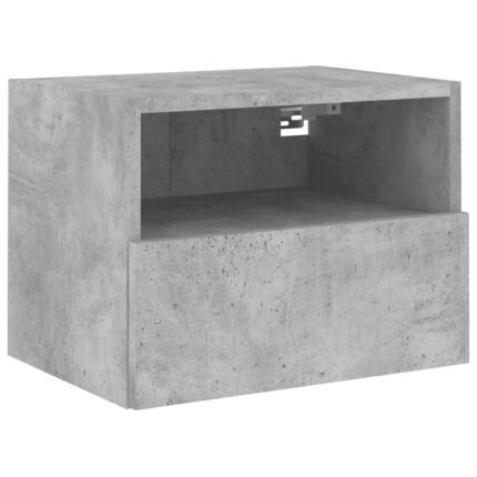 Meuble TV multimédia étagère télévision buffet téléviseur salle à manger salon chambre mural 40 x 30 x 30 cm bois d'ingénierie gris 02_0027763