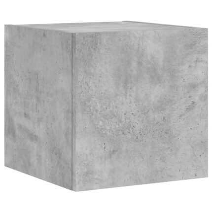 Meuble TV multimédia étagère télévision buffet téléviseur salle à manger salon chambre mural avec lumières LED 30,5 x 35 x 30 cm gris 02_0027872