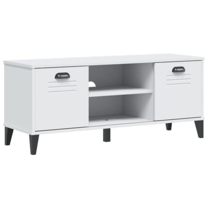 Banc à chaussures bottes commode étagère meuble entrée rangement 106 x 35 x 45 cm bois massif de pin blanc 02_0023012