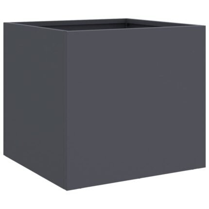 Jardinière bac lit surélevé plantes fleurs terrasse jardin 32 x 30 x 29 cm acier anthracite 02_0037505