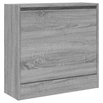 Armoire à chaussures range chaussures rangement meuble entrée couloir salon sonoma 60 x 21 x 57 cm bois d'ingénierie gris 02_0022076