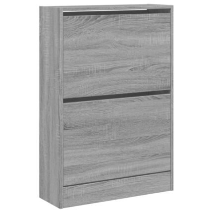 Armoire à chaussures range chaussures rangement meuble entrée couloir salon sonoma 60 x 21 x 87,5 cm bois ingénierie gris 02_0022077