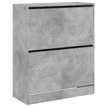 Armoire à chaussures range chaussures rangement meuble entrée couloir salon 80 x 34 x 96,5 cm bois d'ingénierie gris 02_0021853