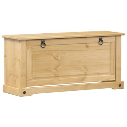 Armoire à chaussures range chaussures rangement meuble entrée couloir salon Corona 99 x 32 x 47 cm bois de pin massif brun 02_0021750