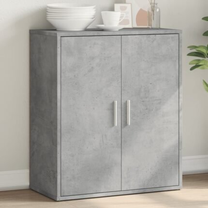 Buffet bahut commode armoire meuble de rangement organisateur cuisine salle de séjour salon 60 x 31 x 70 cm bois d'ingénierie gris 02_0031961
