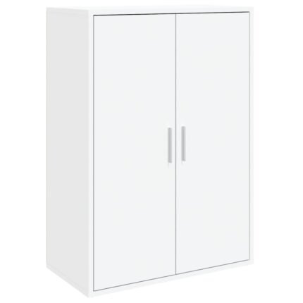 Buffet bahut commode armoire meuble de rangement organisateur cuisine salle de séjour salon 60 x 31 x 84 cm bois d'ingénierie blanc 02_0030345