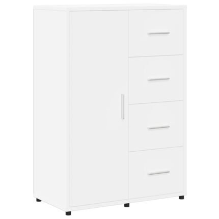 Buffet bahut commode armoire meuble de rangement organisateur cuisine salle de séjour salon 60 x 31 x 84 cm bois d'ingénierie blanc 02_0030344