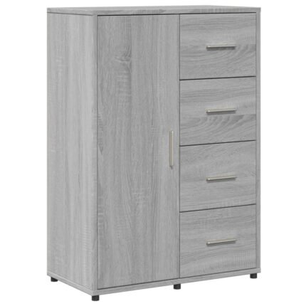 Buffet bahut commode armoire meuble de rangement organisateur cuisine salle de séjour salon sonoma 60 x 31 x 84 cm bois d'ingénierie gris 02_0036390