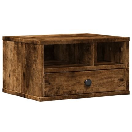 Support d'imprimante table meuble bureau 40 x 32 x 22,5 cm bois d'ingénierie marron 02_0044728
