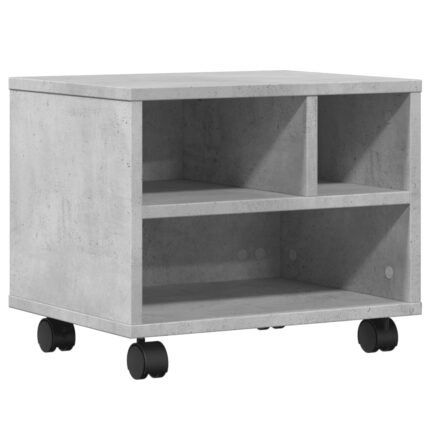 Support d'imprimante table meuble bureau avec roulettes 41 x 32 x 34,5 cm gris 02_0044744