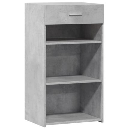 Buffet bahut commode armoire meuble de rangement organisateur cuisine salle de séjour salon 50 x 42,5 x 93 cm bois d'ingénierie gris 02_0031945