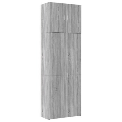 Buffet bahut commode armoire meuble de rangement organisateur cuisine salle de séjour salon haut sonoma 80 x 42,5 x 249 cm bois d'ingénierie gris 02_0035637