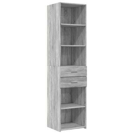 Buffet bahut commode armoire meuble de rangement organisateur cuisine salle de séjour salon haut sonoma 45 x 42,5 x 185 cm bois d'ingénierie gris 02_0035369