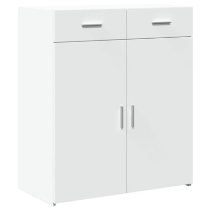 Buffet bahut commode armoire meuble de rangement organisateur cuisine salle de séjour salon 80 x 42,5 x 93 cm bois d'ingénierie blanc 02_0030521