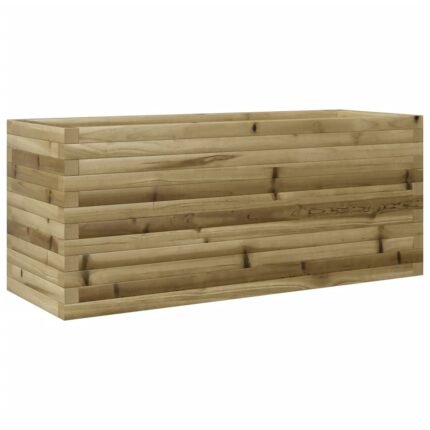 Jardinière bac lit surélevé plantes fleurs terrasse jardin 110 x 40 x 45,5 cm bois de pin imprégné marron 02_0037332