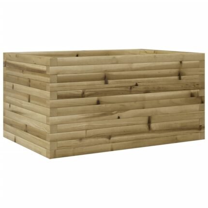 Jardinière bac lit surélevé plantes fleurs terrasse jardin 90 x 60 x 45,5 cm bois de pin imprégné marron 02_0038015