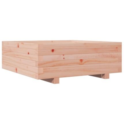 Jardinière bac lit surélevé plantes fleurs terrasse jardin 70 x 70 x 26,5 cm bois massif douglas marron 02_0037812