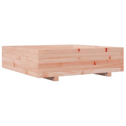 Jardinière bac lit surélevé plantes fleurs terrasse jardin 90 x 90 x 26,5 cm bois massif douglas marron 02_0038050