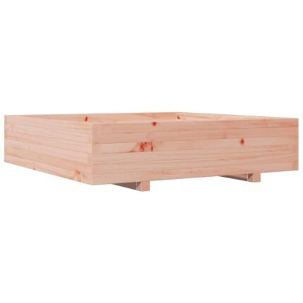 Jardinière bac lit surélevé plantes fleurs terrasse jardin 100 x 100 x 26,5 cm bois massif de douglas marron 02_0037256