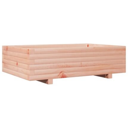 Jardinière bac lit surélevé plantes fleurs terrasse jardin 90 x 60 x 26,5 cm bois massif de douglas marron 02_0038014
