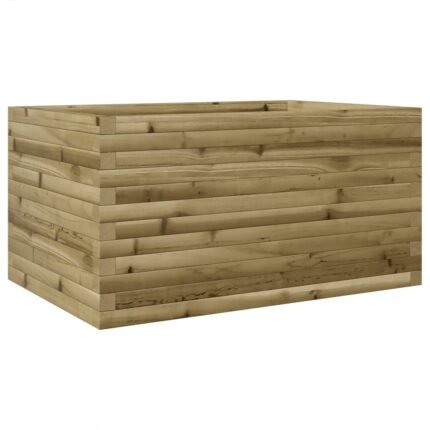 Jardinière bac lit surélevé plantes fleurs terrasse jardin 90 x 60 x 46 cm bois de pin imprégné marron 02_0038019